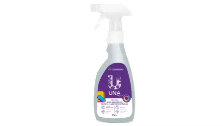 Пенка для удаления пятен с цветного белья (UNA Оxygen), UNA, 550мл