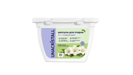 Капсулы для стирки "белый мускус и цветок апельсина", UNACRISTALL, 30 шт